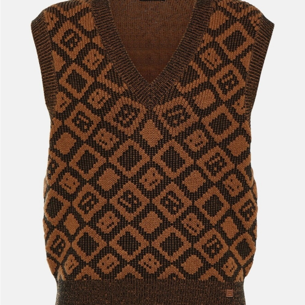 Acne Studios Face wool and cotton sweater vest